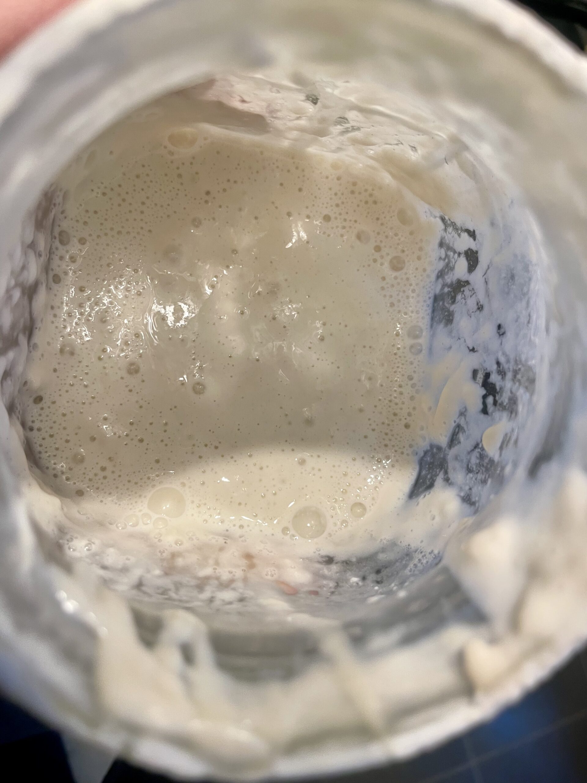 A bubbly sourdough starter, essential for the perfect recipe. Ensure the ideal consistency—resembling smooth pancake batter. Adjust hydration with a careful addition of dashi or stock for that optimal, runny texture.